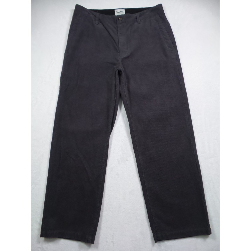 Rhythm Corduroy Trouser Mens Size 32 Gray Straight Leg High Rise Relaxed NWT